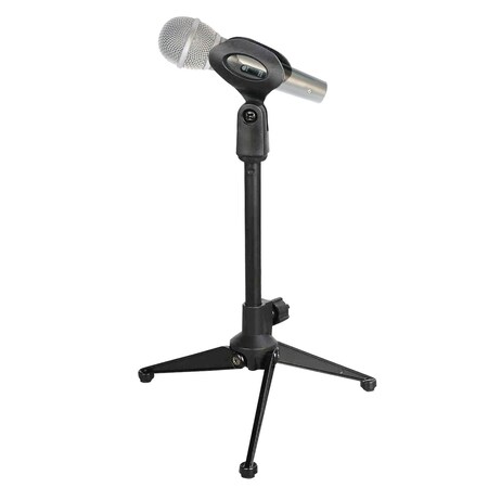 5 Core 5 Core Desk Mic Stand 2 Pack - Height Adjustable Table Tripod - Portable Desktop Microphone Stand MS MINI TRI BLK 2PCS